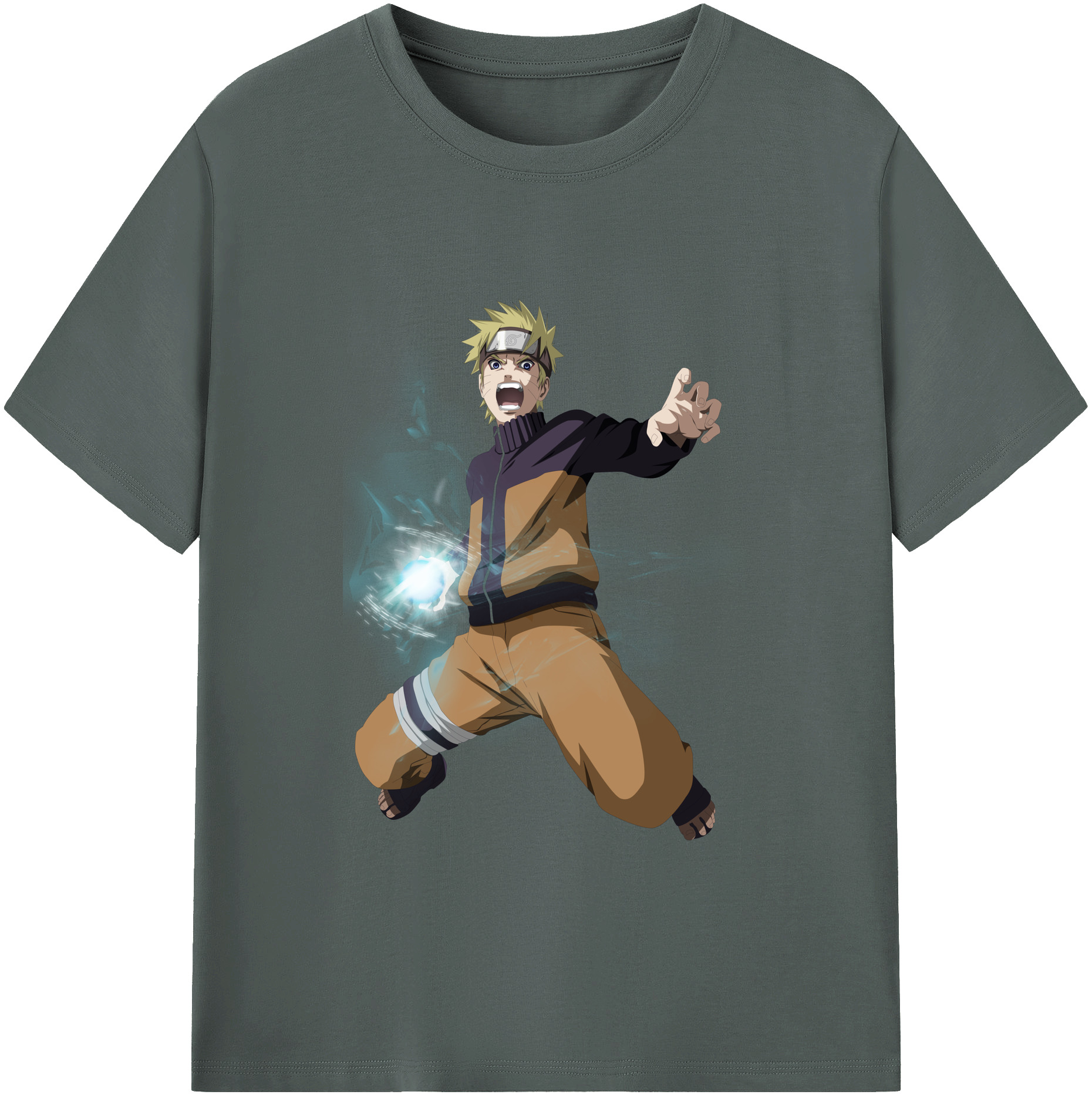 （画像用） NARUTO -ナルト- うずまき ナルト Uzumaki Naruto 綿100％ メンズ半袖Tシャツ｜肌触りやわらか＆通気性